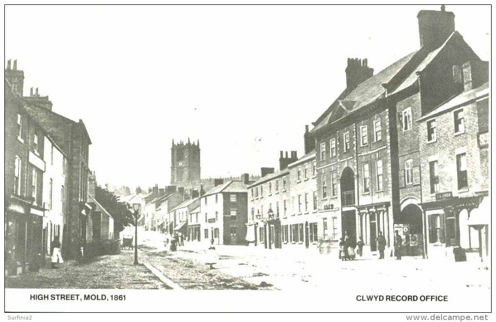 CLWYD - MOLD - HIGH STREET 1861 (REPRO) Clw-297 - Flintshire