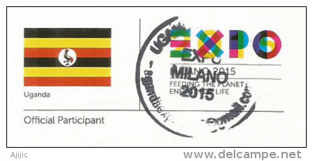 COFFEE CLUSTER. UGANDA/OUGANDA. UNIVERSAL EXPO MILANO 2015, Carte Officielle Du Pavillon Ougandais. 3 Photos - 2015 – Mailand (Italien)