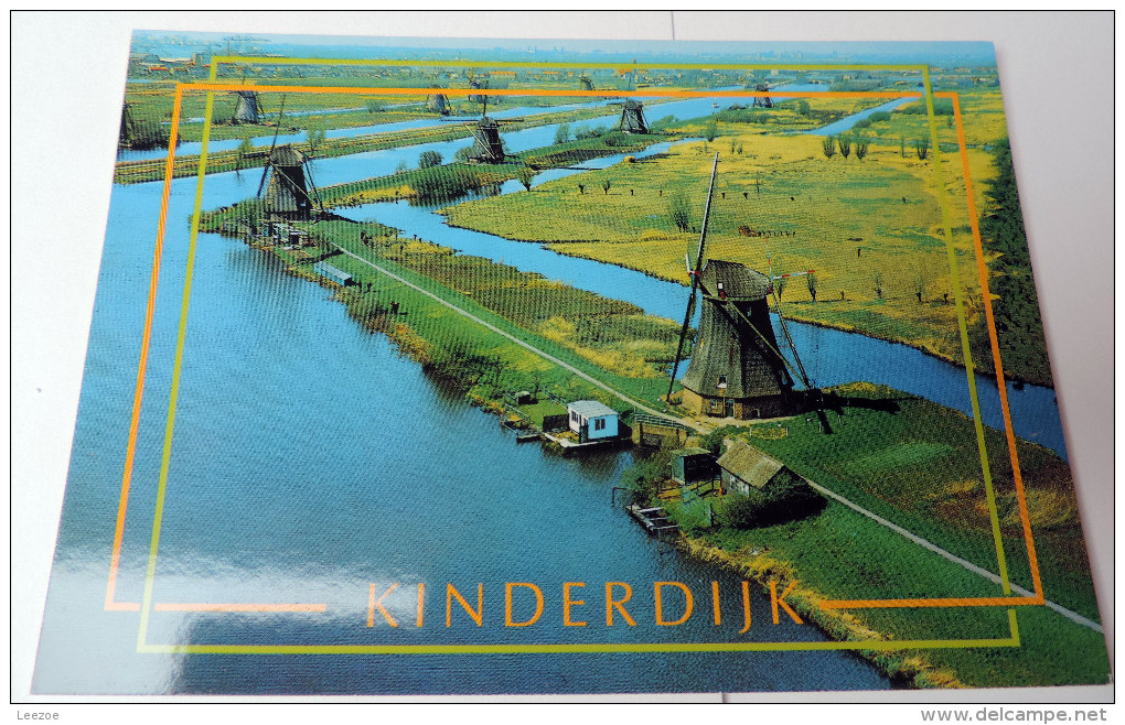 Carte Postale Pays Bas : Magnifiques Moulins Situés à Kinderdijk - Kinderdijk