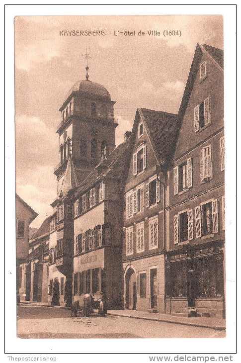 Possibly A Military Postmark On A KAYSERBERG " L'HOTEL DE VILLE ET L'EGLISE " Postcard - Kaysersberg