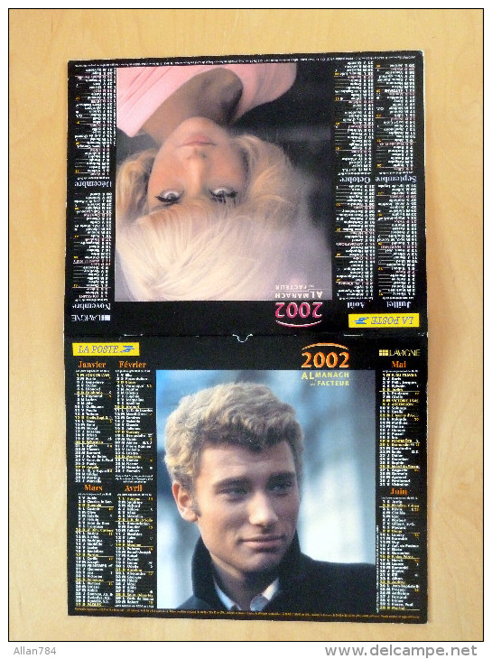 SUPERBE CALENDRIER JOHNNY HALLYDAY SYLVIE VARTAN - 2002 - COMME NEUF - - Big : 2001-...