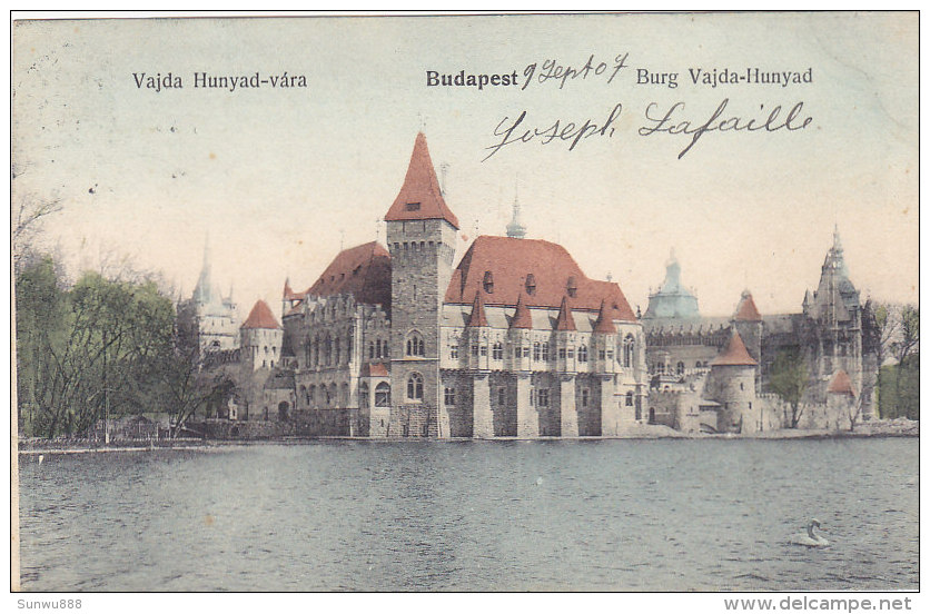 Budapest - Vajda Hunyad-vara - Burg Vajda-Hunyad (colors, 1907) - Hungary