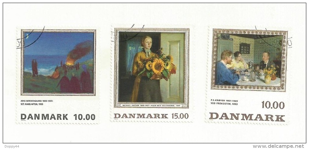 DANNEMARK  3 TABLEAUX  OBITERES  SUPERBES - Oblitérés