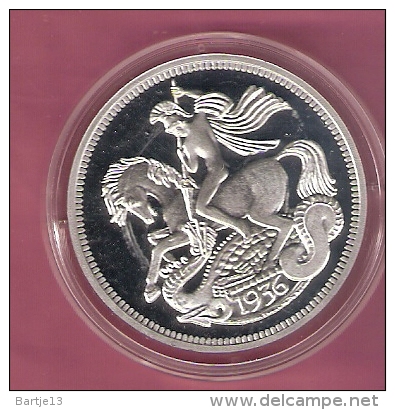 ENGELAND EDWARD VIII HORSE SILVER PROOF - Autres & Non Classés