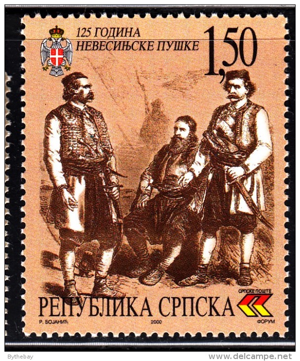 Bosnia And Herzegovina Serb Admin MNH Scott #117 1.50d Nevesinje Rebellion. 125th Anniversary - Bosnie-Herzegovine