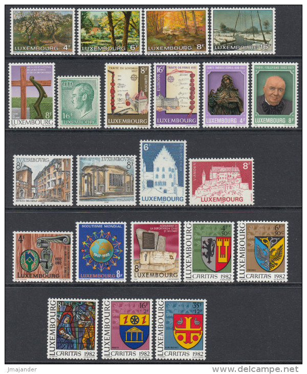 Luxembourg 1982 Complete Year Set Of 22 Stamps. Mi 1046-1067 MNH - Años Completos