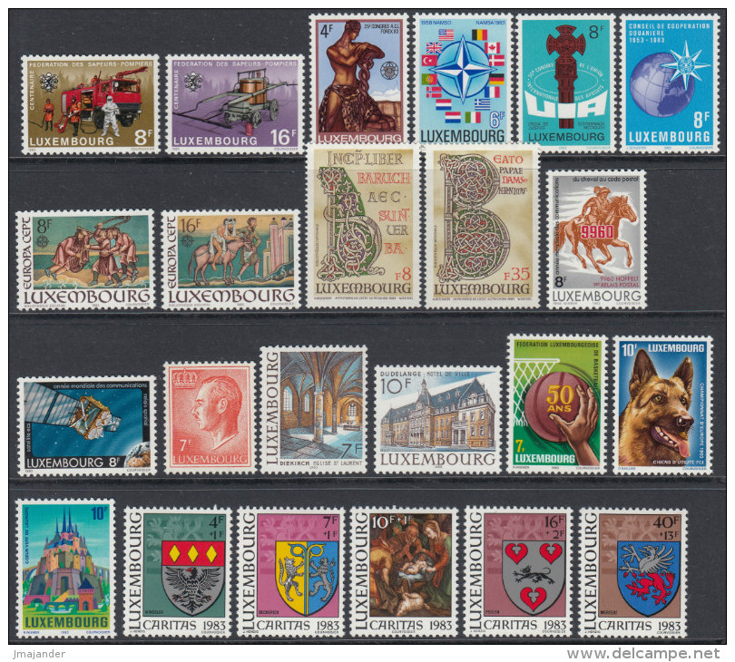 Luxembourg 1983 Complete Year Set Of 23 Stamps. Mi 1068-1090 MNH - Años Completos