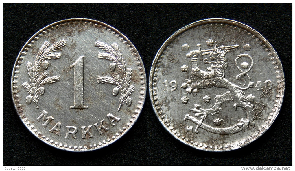 1 Markka 1949 H. Finlande/Finland. Acier/Iron - Finlande