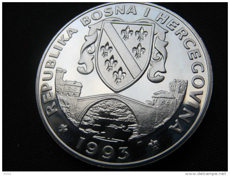 Bosnia And Hercegovina 500 Dinara-1993(Pobjoy Mint-Preserve Planet Earth-Brontosaurus)PP - Bosnië En Herzegovina