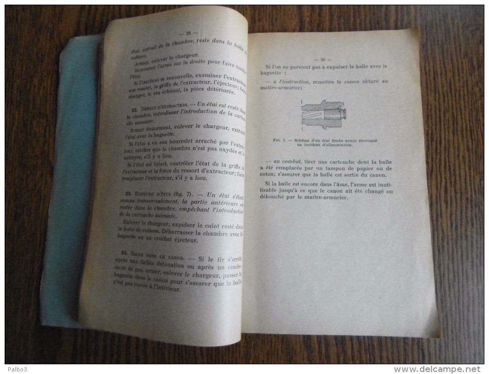 Notice Sur Le Pistolet Mitrailleur Modele 1938 PM38 Daté 1947 PM 38 - Armes Neutralisées