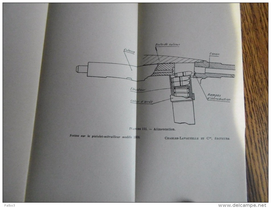 notice sur le pistolet mitrailleur modele 1938 PM38 daté 1947 PM 38