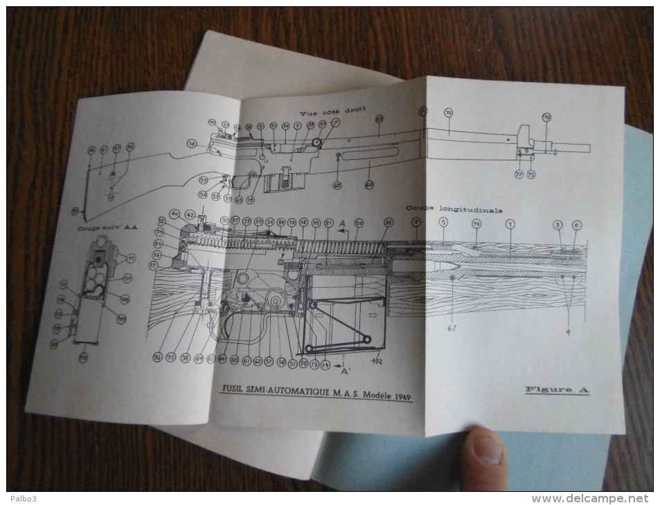 manuel du fusil semi automatique 49  49/56 daté 1959