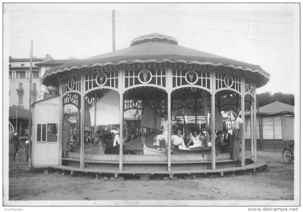 04110 "GIOSTRA AL LUNA PARK" ANIMATA, FOTOGRAFIA ORIGINALE - Oggetti