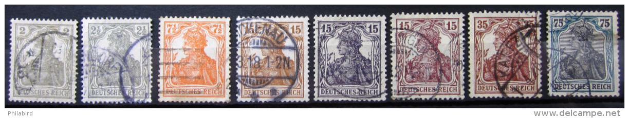 ALLEMAGNE EMPIRE                 N° 96/103                 OBLITERE - Used Stamps
