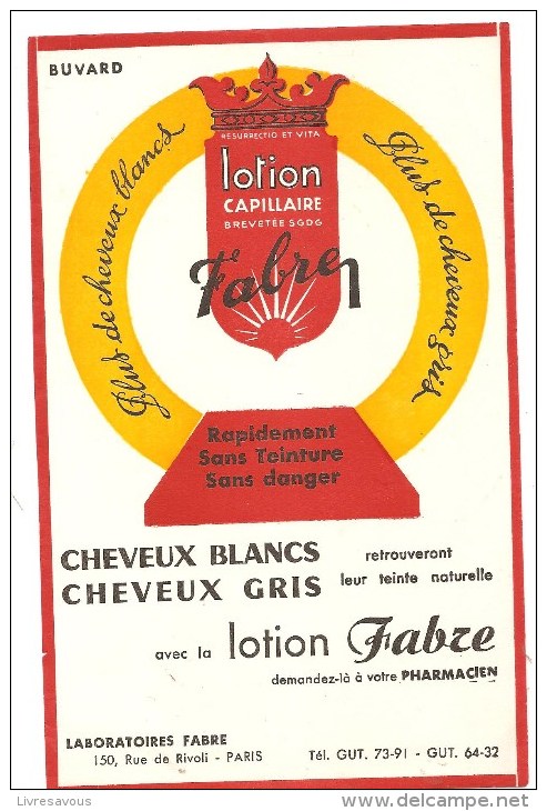 Buvard Fabre Lotion Capilaire Fabre Cheveux Blancs Cheveux Gris Rertouveront Leur Teine Nouvelle - Parfums & Beauté