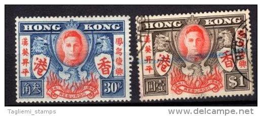 Hong Kong, 1946, SG 169 - 170, Used - Usados