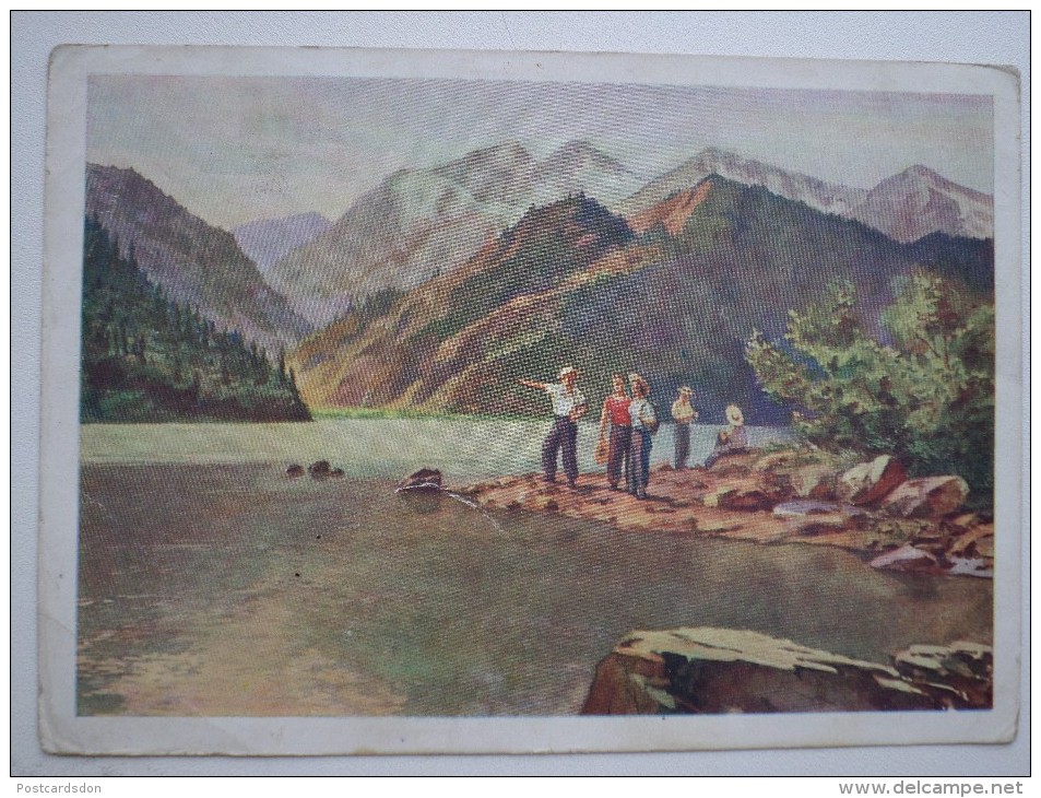 KAZAKHSTAN. Issyk Lake .  Soviet  Postcard - Old Pc 1961 - Rare! - Kazakhstan