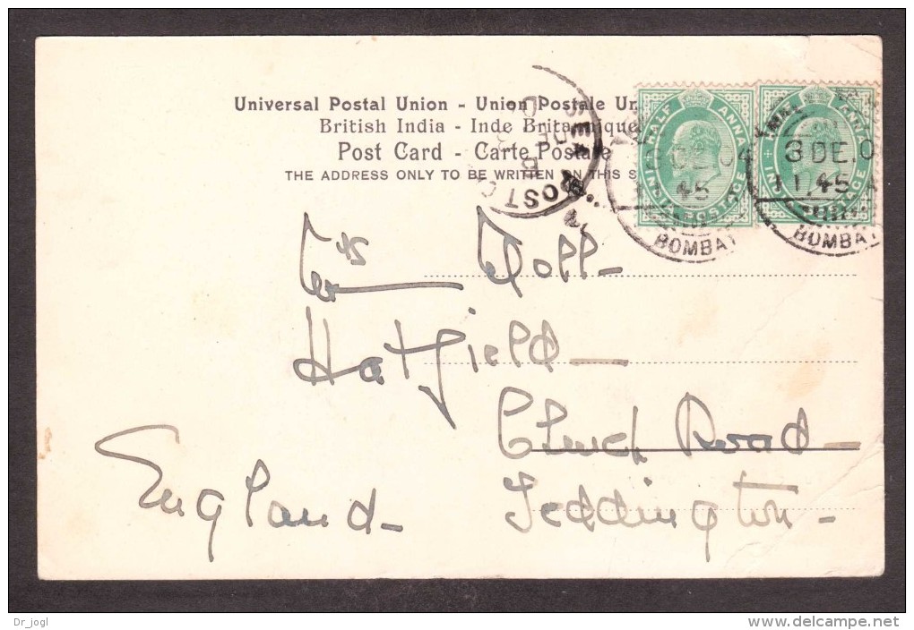 IA90) Bombay/Mumbai - Public Buildings - Posted 1904 - Sea Post Office Cxl - India