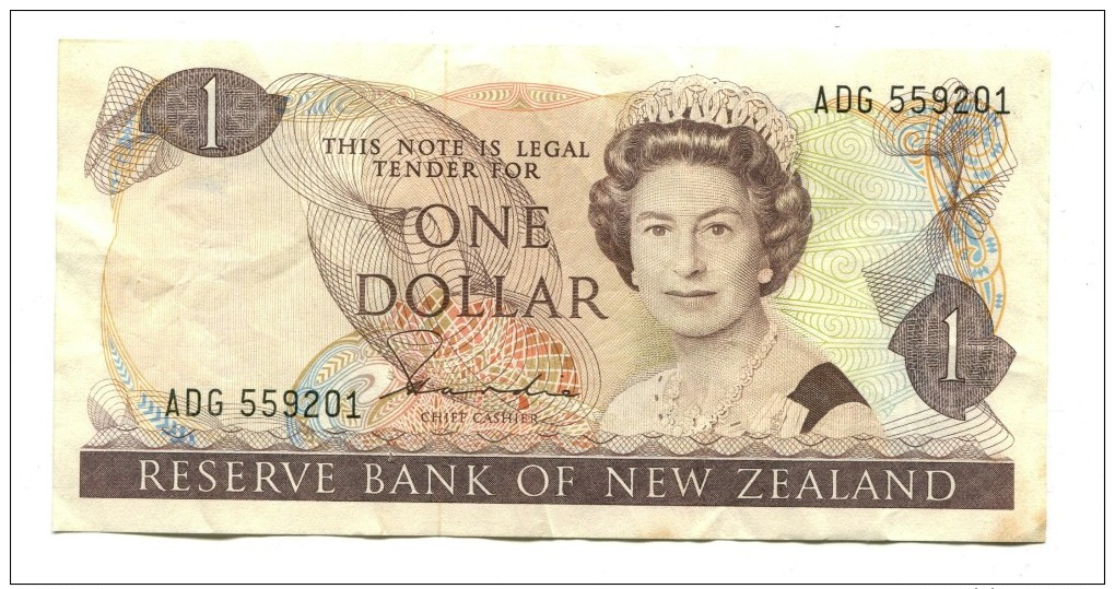 New Zealand One Dollar Banknote - Nieuw-Zeeland