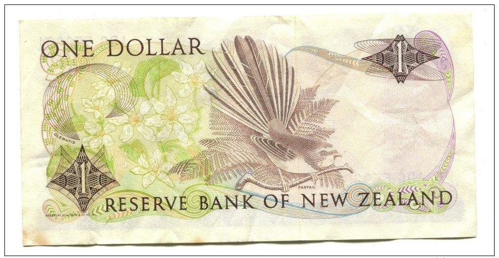 New Zealand One Dollar Banknote - New Zealand