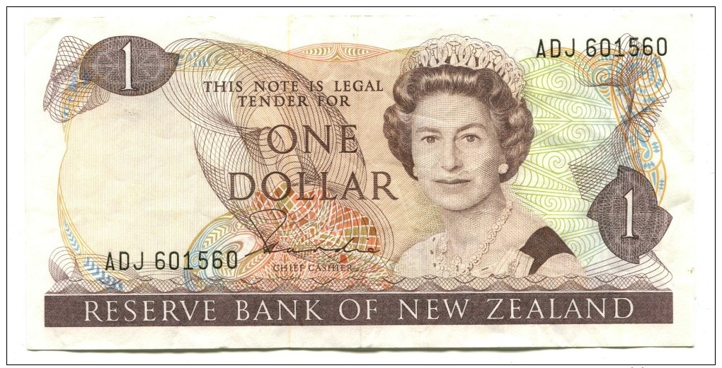 New Zealand One Dollar Banknote - New Zealand