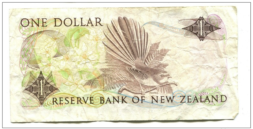 New Zealand One Dollar Banknote - New Zealand