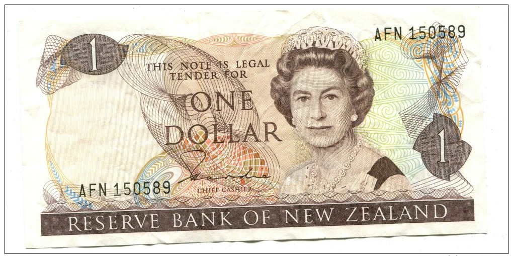 New Zealand One Dollar Banknote - New Zealand