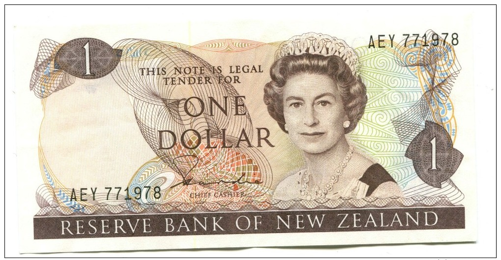 New Zealand One Dollar Banknote - New Zealand