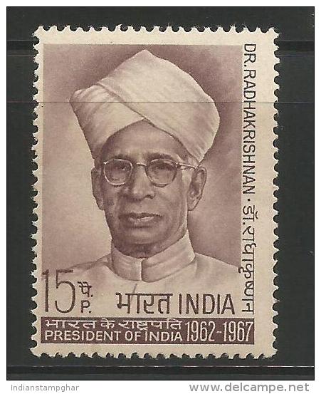 INDIA, 1967, Dr. S. Radhakrishnan Educationist Philosopher, MNH Stamp - Hinduism