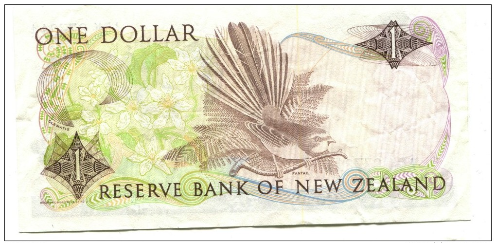 New Zealand One Dollar Banknote - New Zealand