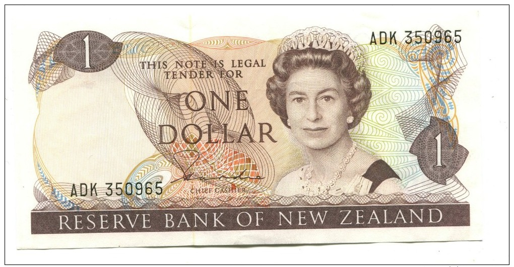 New Zealand One Dollar Banknote - New Zealand