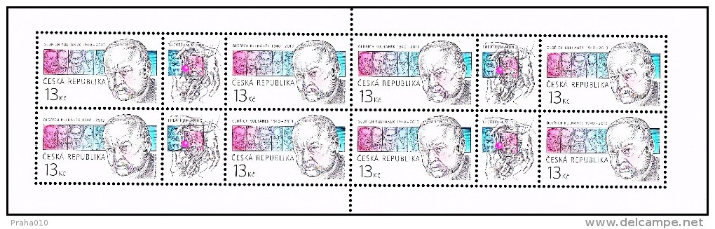 Czech Rep. / Stamps (2015) 0831 ZS PL: Oldrich Kulhanek (1940-2013) Cz. Painter & Grap. Artist (personalities On Stamps) - Blokken & Velletjes