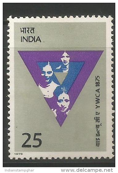 India 1975, Centenary Of Indian Young Women´s Christian Association, YWCA, 1 V, MNH - Hinduism