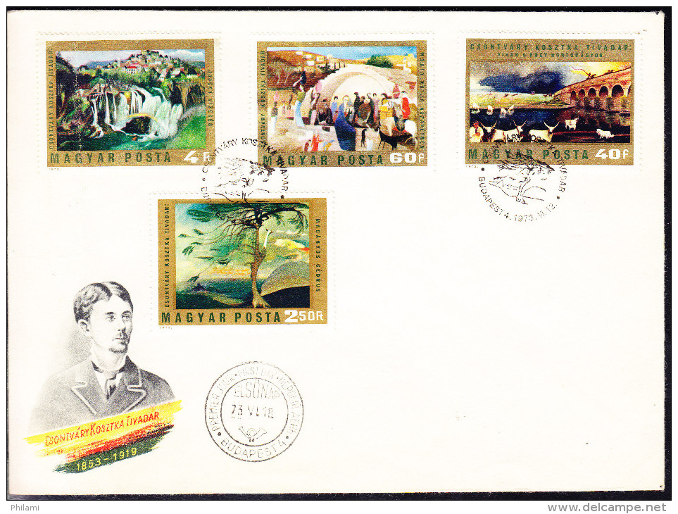 HONGRIE 1973, LOT DE 3 FDC, Y&T 2315/21 Et BF 104 Sur FDC PLIES Et DEFRAICHIS, CSONTVARY. (6BL35) - FDC