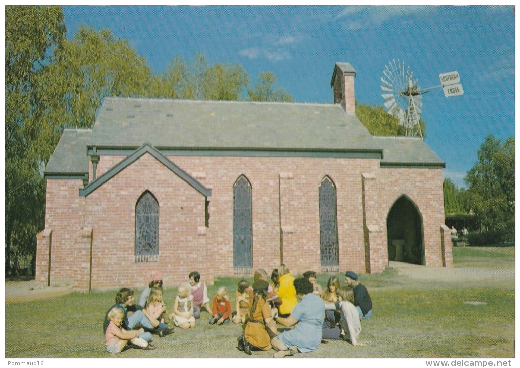 CPSM Australie, Swan Hill, Vic. Exterior Of Pioneer Settlement's Church - Swan Hill