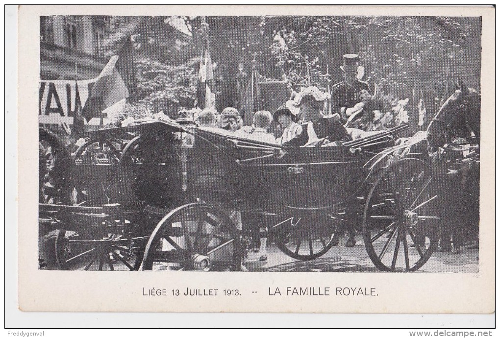 LIEGE  FAMILLE ROYALE 13 JUILLET 1913 - Réceptions