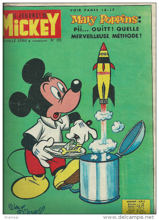 Lot De  4  No , Journal De Mickey Des Années  1965 - Wholesale, Bulk Lots