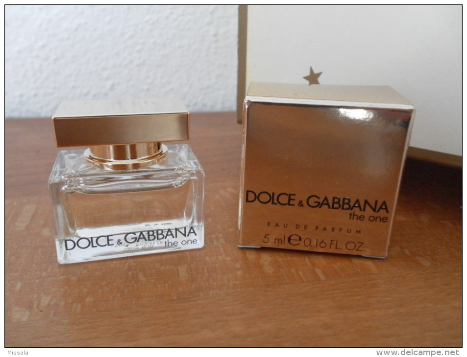 ACHAT IMMEDIAT;;;;MINIATURE DOLCE & BABBANA THE ONE 5 ML EAU DE PARFUM - Miniatures Femmes (avec Boite)