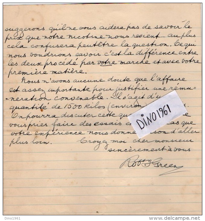 VP3671 - Tabac - Lettres De Mr Rob GREEN De LIVERPOOL Pour Mr Th. SCHLOESING à PARIS - Documenti