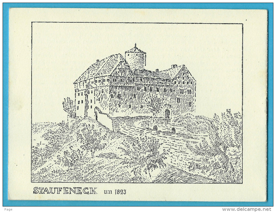 Staufeneck,Kurze Geschichte Der Ruine Staufeneck,Dr.A.Aich,Bad Cannstatt,ca.1950 - Bade-Wurtemberg