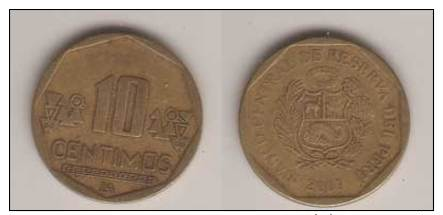 Peru , 10 Centimos , 2001 , ( G.Schön 104 ) - Perú