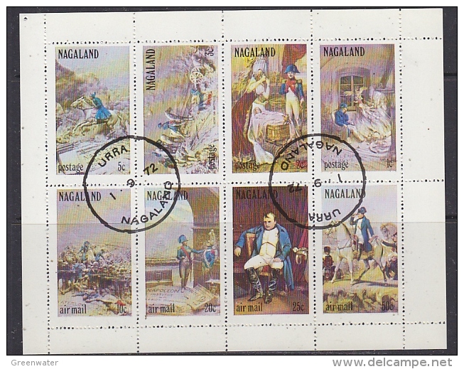 Nagaland 1972  Napoleon 8v In Sheetlet Used (F5142) - Fantasie Vignetten