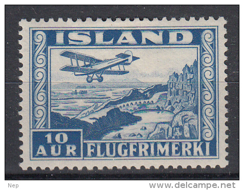 IJSLAND - Michel - 1934 - Nr 175B - MH* - Luchtpost