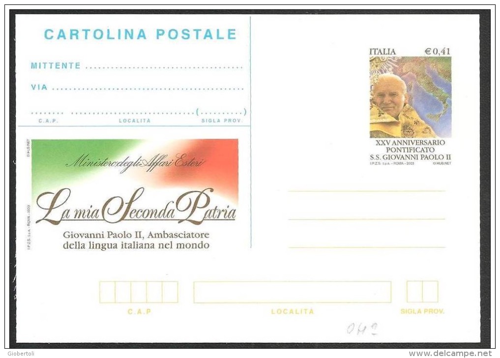 Italia/Italie/Italy: Intero, Stationery, Entier, Giovanni Paolo II, John Paul II, Jean-Paul II - Päpste