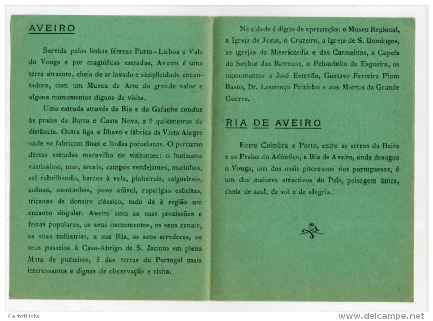 Portugal, Aveiro - Excursão Da C.P. 1959, Horário, Timetable, Comboio, Train  (2 Scans) - Europa