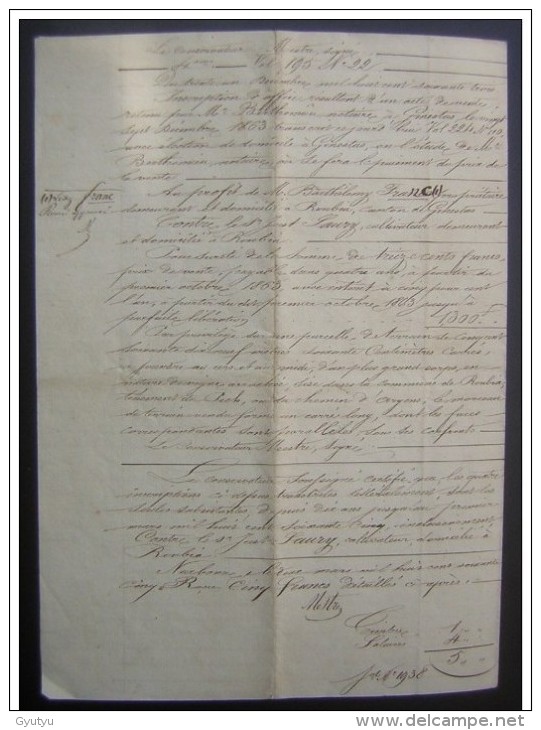 Narbonne (Aude) 1865 Réquisition De Leon Servule Longueville Et Séverin Ribezautes Contre Just Saury (Roubia) - Manuscripts