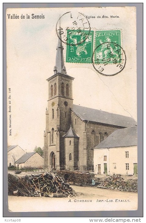 Vallée De La Semois . Eglise De SAINT - MARIE . A.Gerbaux Imprimeur , Librairie Etale . Etat . - Sonstige & Ohne Zuordnung