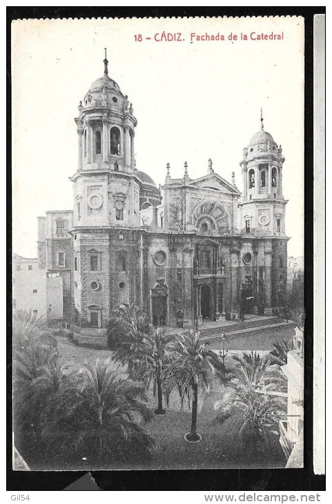 18    -   Cadiz, Fachada De La Catedral  Har149 - Cádiz
