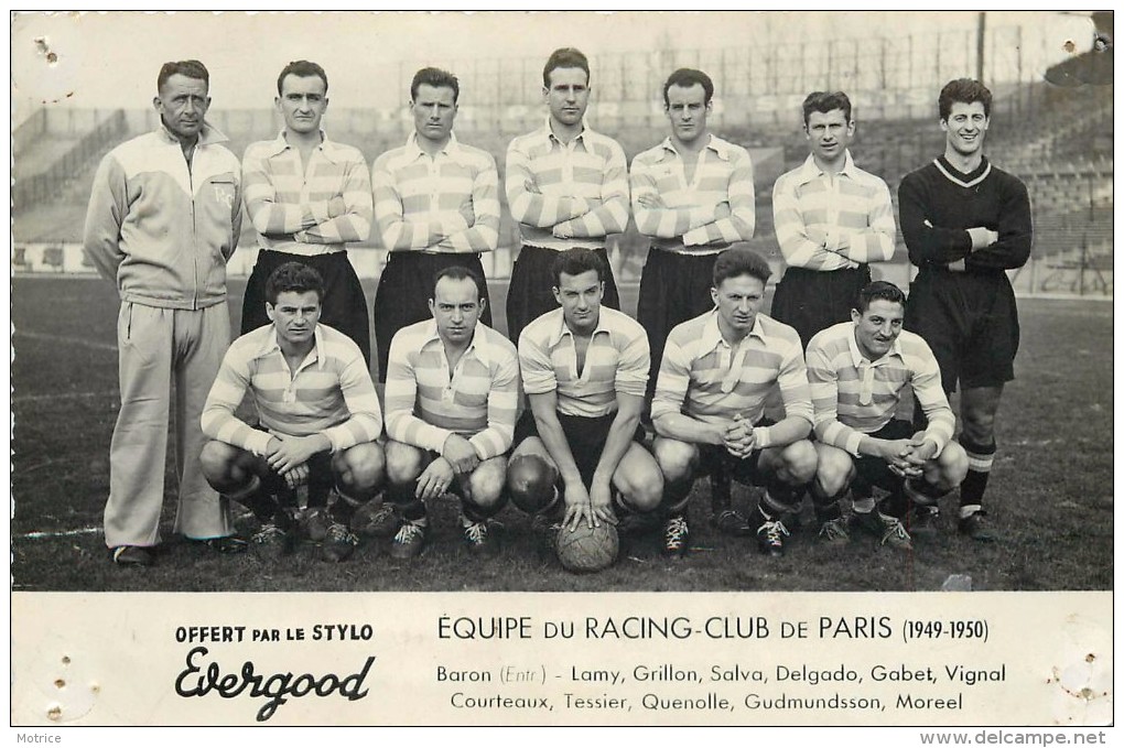 EQUIPE DU RACING CLUB DE PARIS - 1949/1950. - Calcio