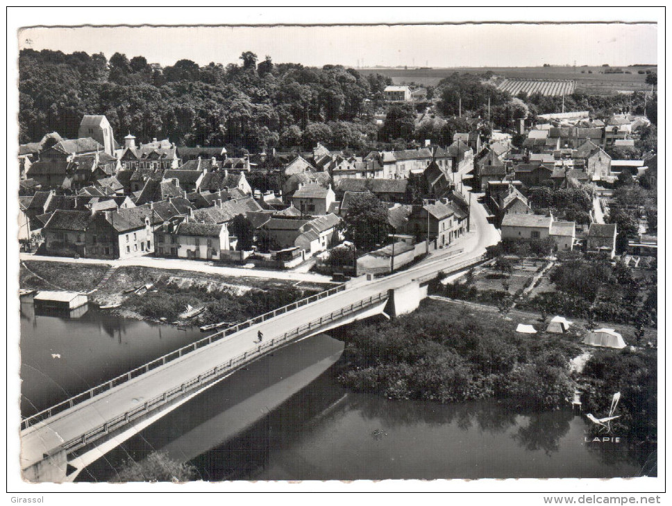 CPSM TRILBARDOU 77 LE PONT ET VUE GENERALE  EN AVION AU DESSUS DE ED LAPIE N°18 - Sonstige & Ohne Zuordnung